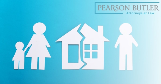 Animated graphic of a household being divided.